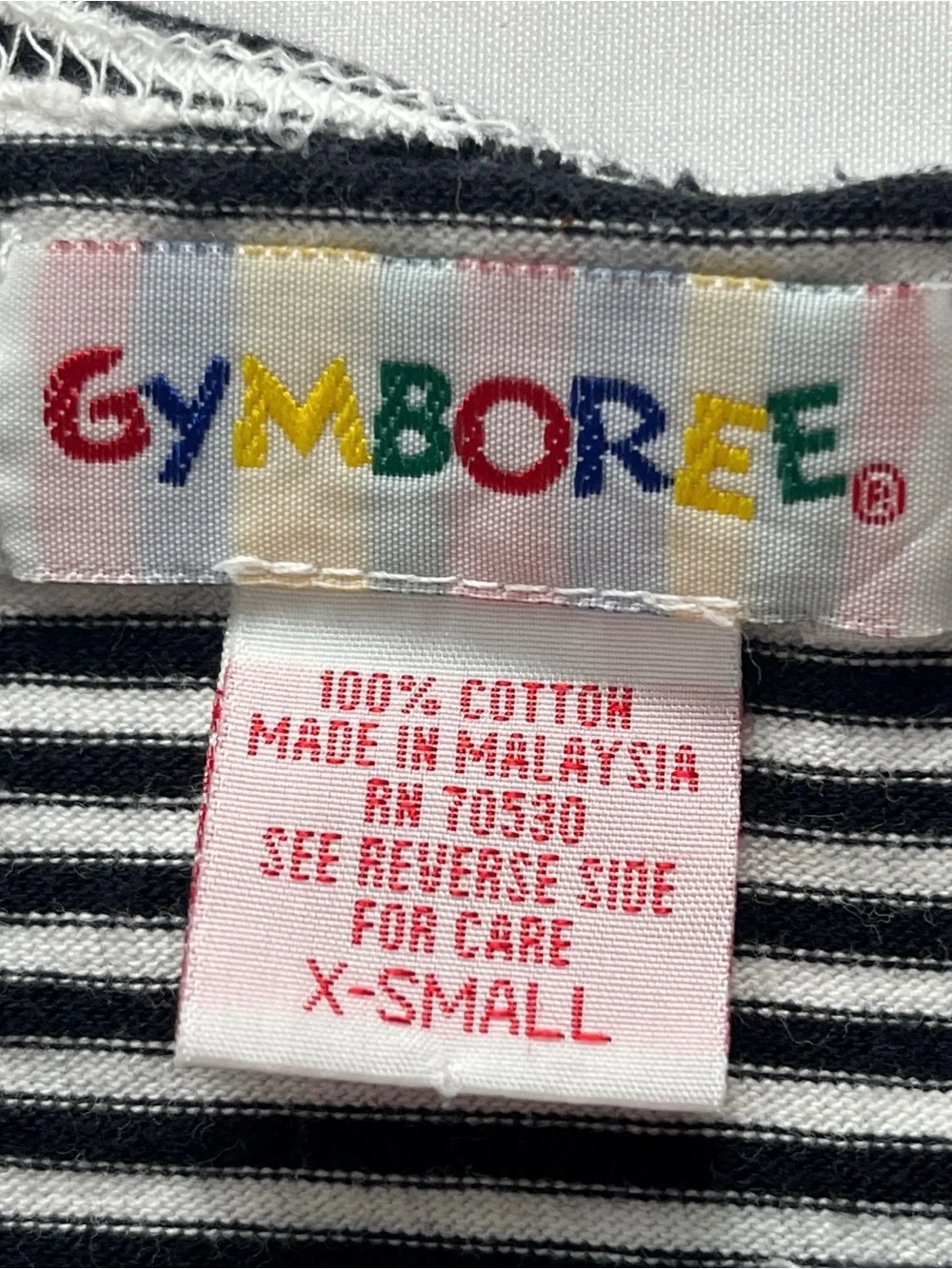 Gymboree 2011 Ladybug Rainbow Tag Striped Cotton Crewneck T-Shirt Size XS
